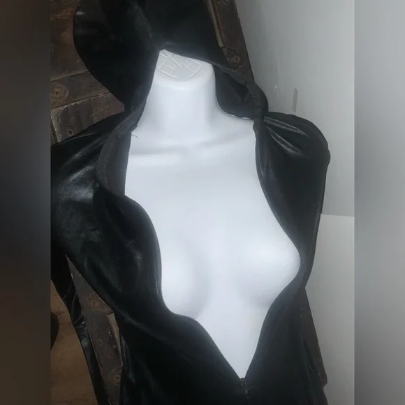 Kinky Black Full-Body Zip-Up Catsuit Sz XS-S - Picture 6 of 16